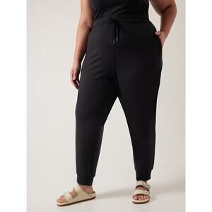 Athleta Balance Jogger Pants Black 3X NEW Soft Stretchy Loungewear Drawstring
